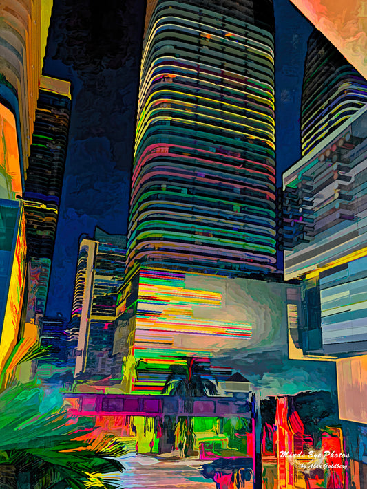 A View From Brickell City Center #1 Limited Edition Photo Art By Alan Goldberg