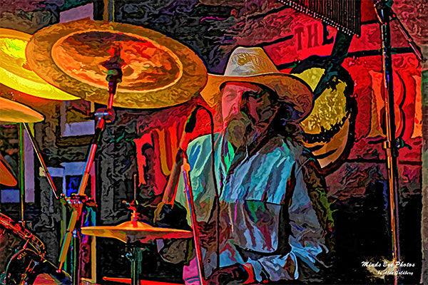 Artimus Pyle In Acrylic Photo Art By Alan Goldberg