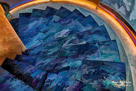 Circular Stone Stairway Limited Edition Photo Art By Alan Goldberg