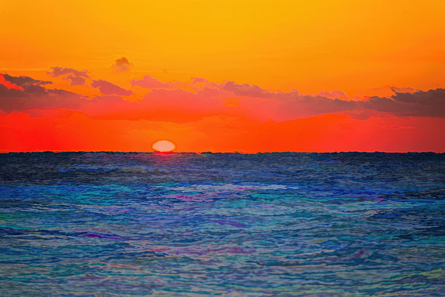 Deerfield Beach Sunrise - Limited Edition Photo Art by Alan Goldberg