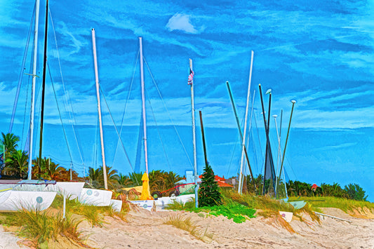 Delray Catamarans H - Limited Edition Photo Art by Alan Goldberg