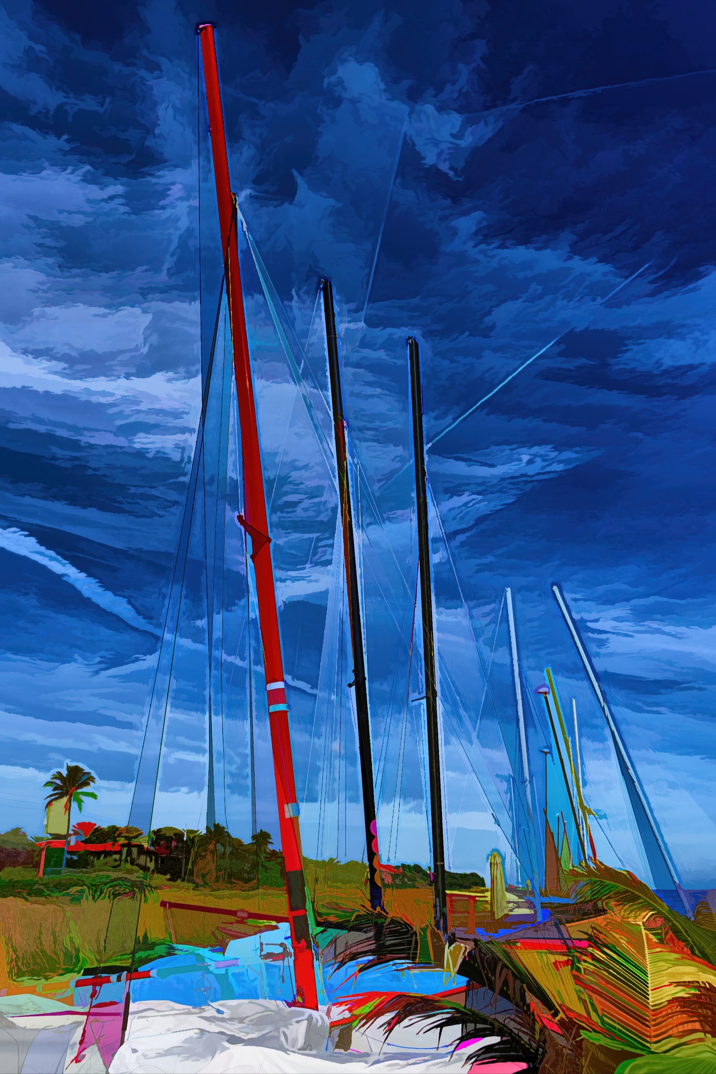 Delray Catamarans V - Limited Edition Photo Art by Alan Goldberg