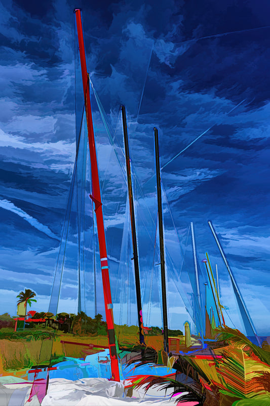 Delray Catamarans V - Limited Edition Photo Art by Alan Goldberg