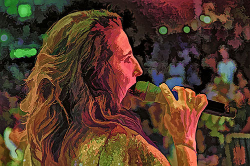 Melina Almodovar In Acrylic. Performers As Art Collection By Alan Goldberg Photo