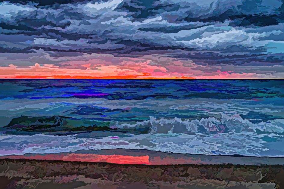 Fiery Dawn Boynton Beach - Limited Edition Photo Art by Alan Goldberg