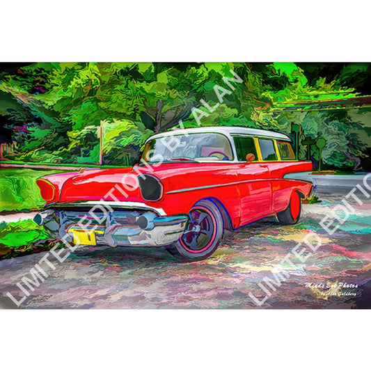 57 Chevy Bel Aire #2 Limited Edition Photo Art By Alan Goldberg
