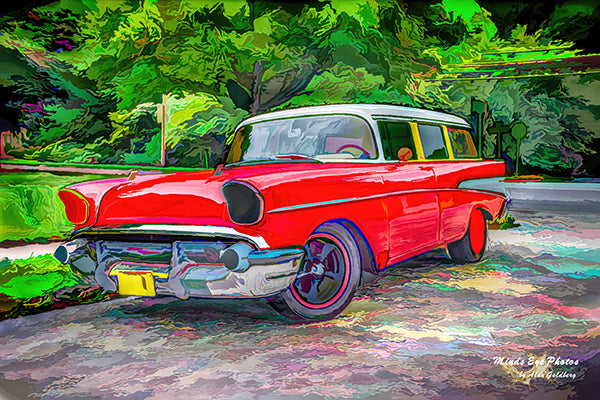 57 Chevy Bel Aire #2 Limited Edition Photo Art By Alan Goldberg