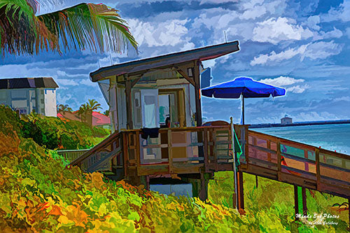 Boynton Beach Lifeguard Station #1 Limited Edition Photo Art By Alan Goldberg