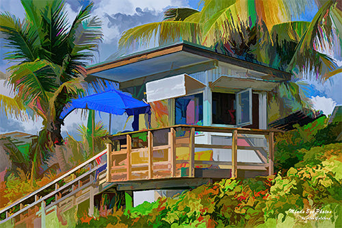 Boynton Beach Lifeguard Station #2 Limited Edition Photo Art By Alan Goldberg