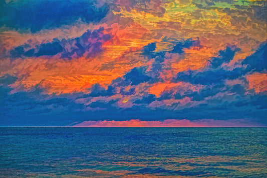 Boynton Beach Sunrise - Limited Edition Photo Art By Alan Goldberg