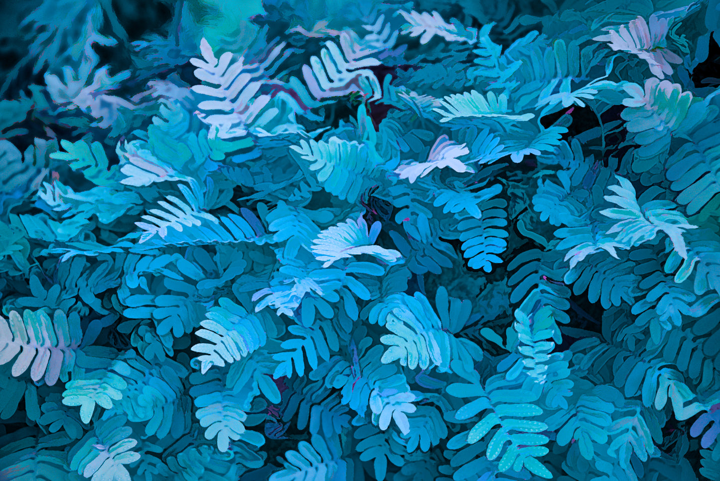 Fern in Blue Acrylic A