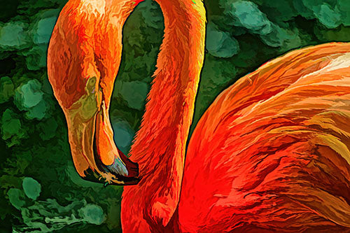 ’Flamingo #1’’ In Acrylic From The Go Ask Alice Limited Edition Photo Art By Alan Goldberg