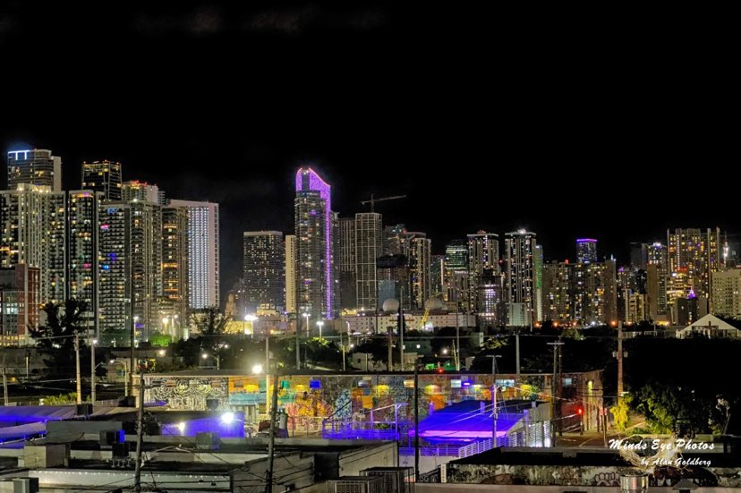 Miami At Night Limited Edition Photo Art By Alan Goldberg