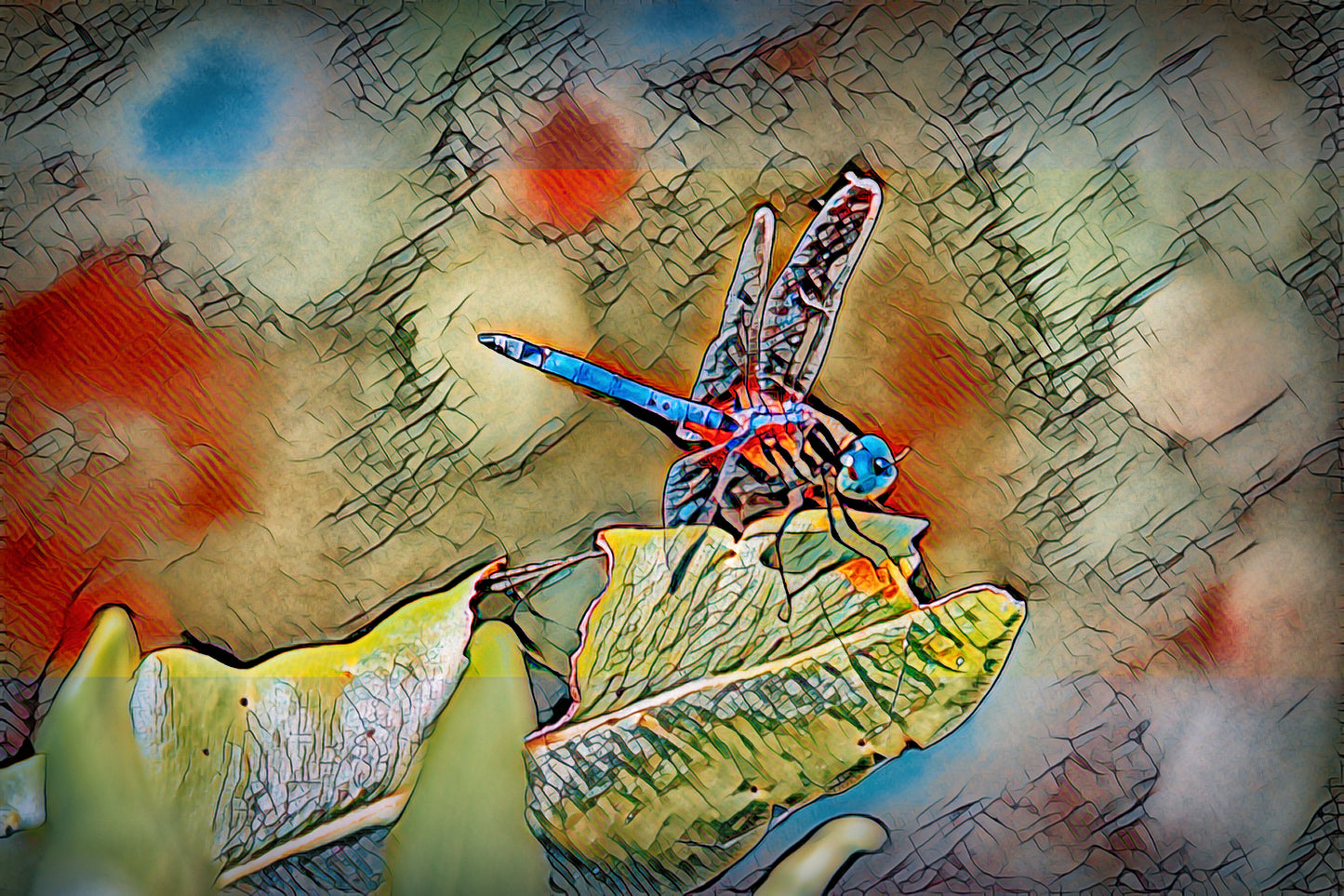 Burnt Edges Dragonfly Version 2