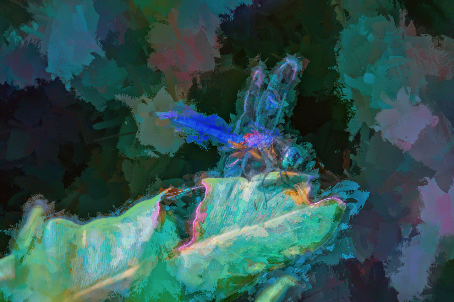 Blue Green Dragonfly Version 2
