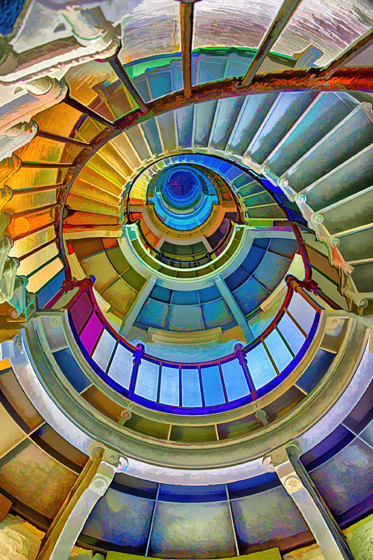 Ponce Inlet Lighthouse Stairway Square