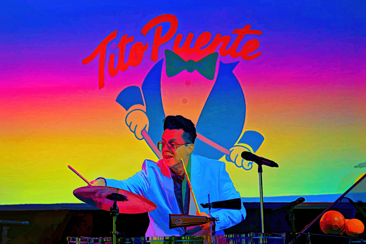 Tito Puente Jr. as a Peter Max like Horizontal #1