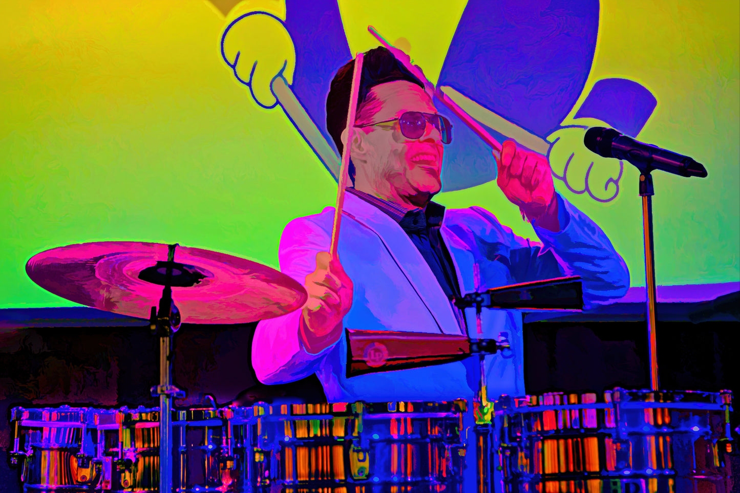 Tito Puente Jr. as a Peter Max like Horizontal #2