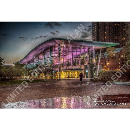 Baltimore Visitor Center At Night The Inner Harbor Limited Edition Photo By Alan Goldberg