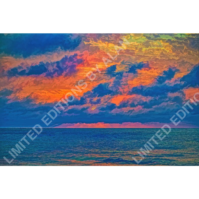 Boynton Beach Sunrise - Limited Edition Photo Art By Alan Goldberg