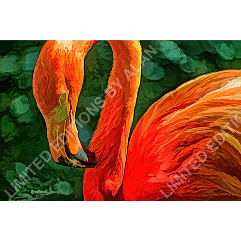 ’Flamingo #1’’ In Acrylic From The Go Ask Alice Limited Edition Photo Art By Alan Goldberg