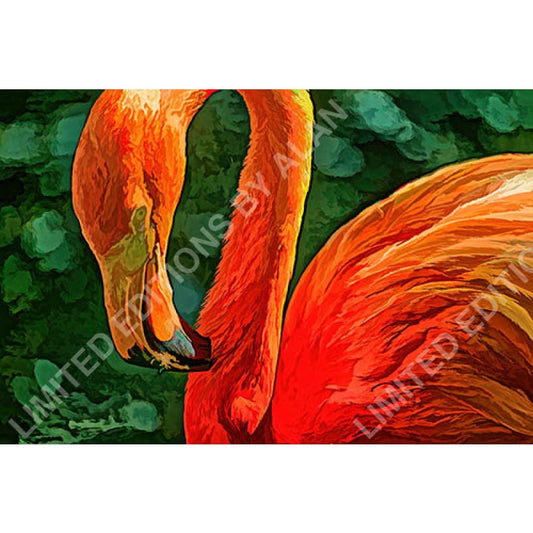 ’Flamingo #1’’ In Acrylic From The Go Ask Alice Limited Edition Photo Art By Alan Goldberg