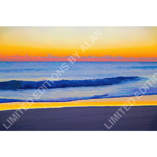 Ocean Sunrise #3 - Limited Edition Photo Art By Alan Goldberg