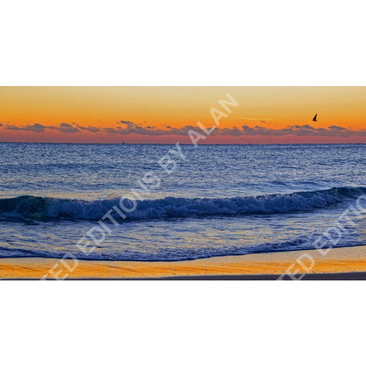 Ocean Sunrise Panorama Photograph - Limited Edition Photo Art By Alan Goldberg