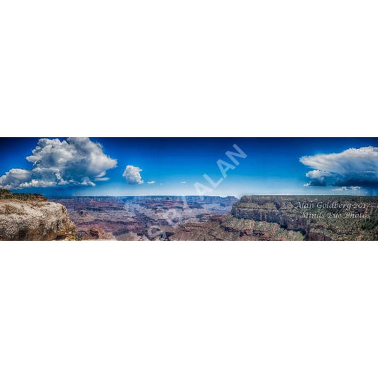 Panoramic View Of The Grand Canyon With Storm. Limited Edition Photo By Alan Goldberg