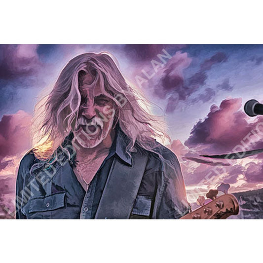 Tim Lindsey Of Molly Hatchet In Acrylic. Performers As Art Collection By Alan Goldberg Photo